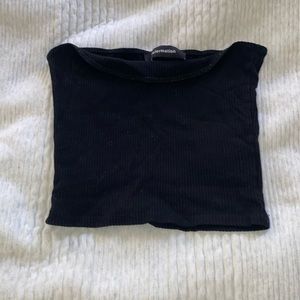 Reformation black ribbed tube top